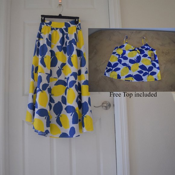 Daniel Cremieux Dresses & Skirts - Cremieux Emmy Lemon Print Skirt with free Top